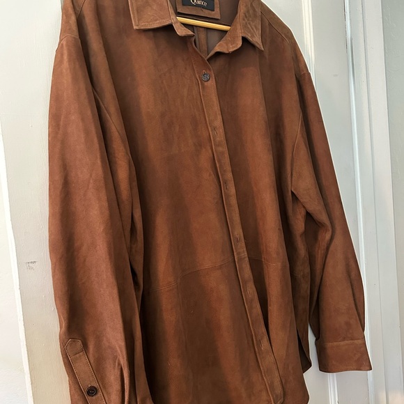 Quince Brown Suede Jacket with Relaxed Fit and Soft Material - Picture 3 of 4